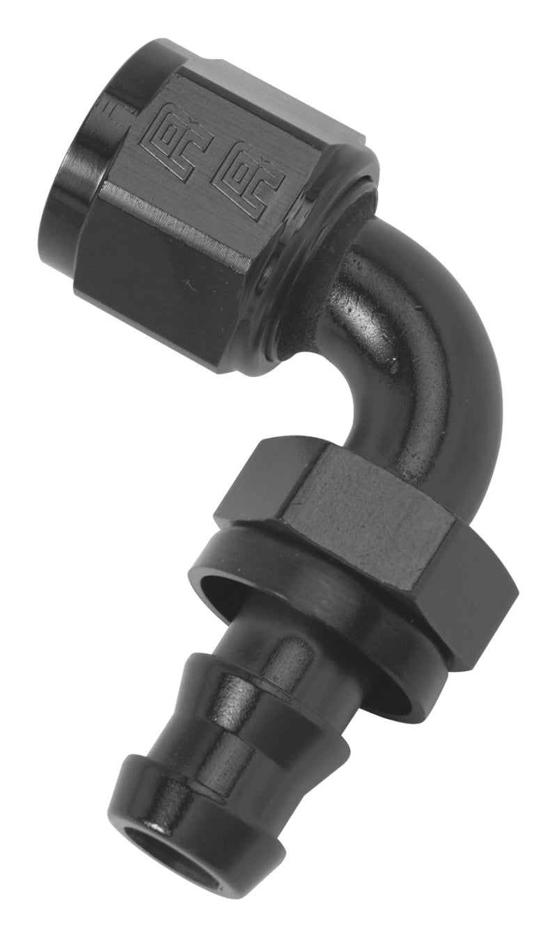 Russell Performance -6 AN Twist-Lok 90 Degree Hose End (Black) -  Shop now at Performance Car Parts