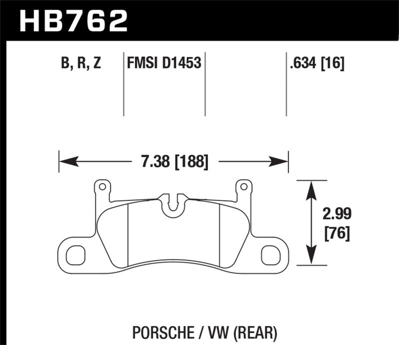 Hawk 2015 Porsche Cayenne HPS 5.0 Rear Brake Pads -  Shop now at Performance Car Parts