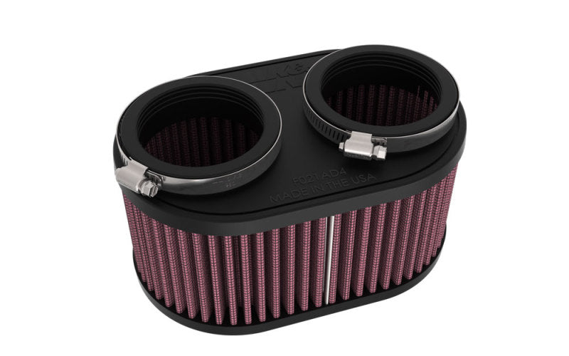 K&N 2-1/8in DUAL FLG 6-1/4 X 4inOD 3inH Universal Clamp-On Air Filter -  Shop now at Performance Car Parts