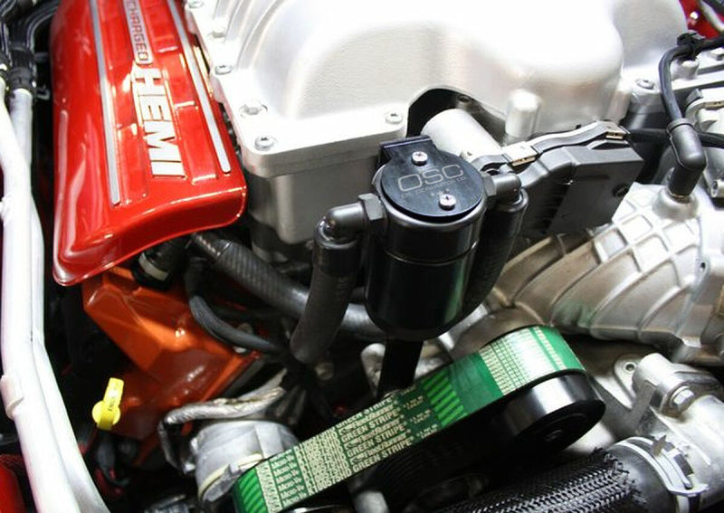 J&amp;L 15-24 Dodge Hellcat/Demon 6.2L Hemi Passenger Side Oil Separator 3.0 - Black Anodized -  Shop now at Performance Car Parts
