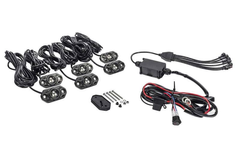 KC HiLiTES C-Series RGB LED Rock Light Kit (Incl. Wiring) - Set of 6 -  Shop now at Performance Car Parts