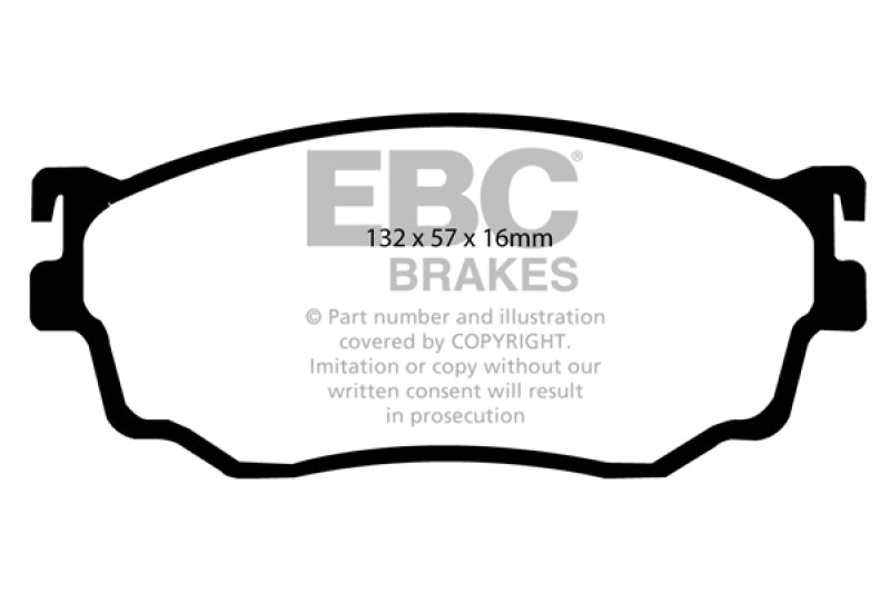 EBC 03-04 Mazda Protege 2.0 Turbo (Mazdaspeed) Redstuff Front Brake Pads -  Shop now at Performance Car Parts