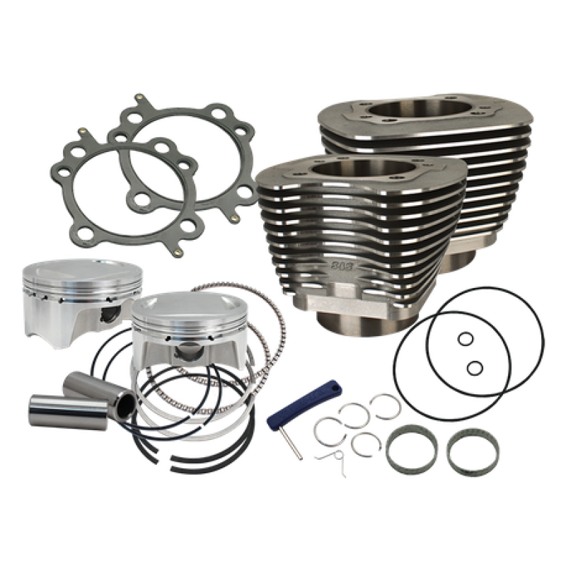 S&S Cycle 07-17 BT 107in Bolt-In Big Bore Kit - Wrinkle Black -  Shop now at Performance Car Parts