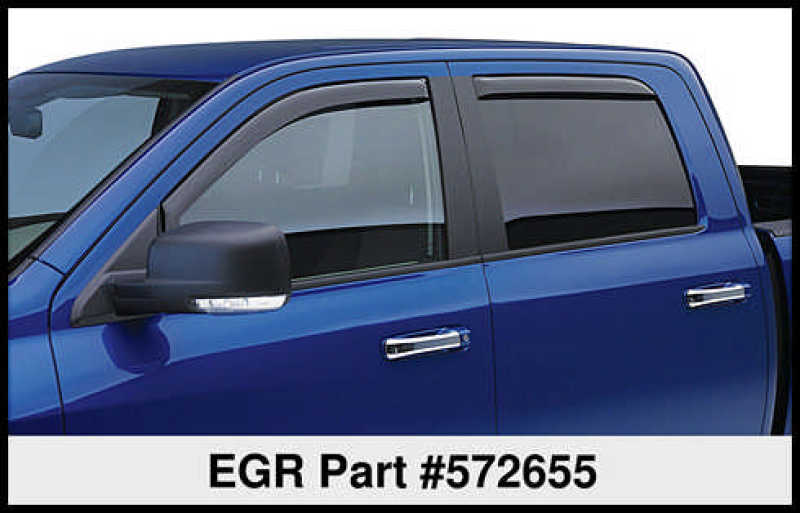 EGR 09-12 Dodge Ram F/S Pickup Quad Cab In-Channel Window Visors - Set of 4 - Matte (572655) -  Shop now at Performance Car Parts