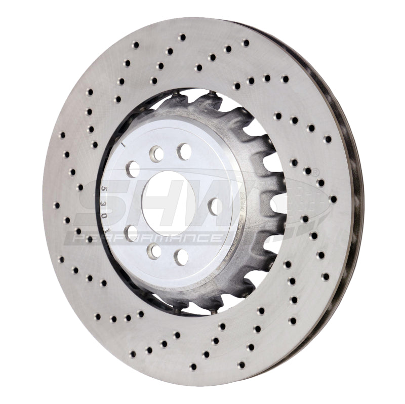 SHW 2020 BMW X5 M 4.4L Left Rear Cross-Drilled Lightweight Brake Rotor (34208074285) -  Shop now at Performance Car Parts