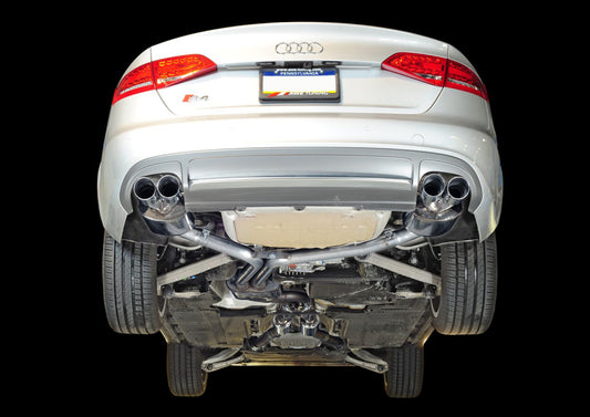 AWE Tuning Audi B8 / B8.5 S4 3.0T Touring Edition Exhaust - Chrome Silver Tips (90mm) - Performance Car Parts