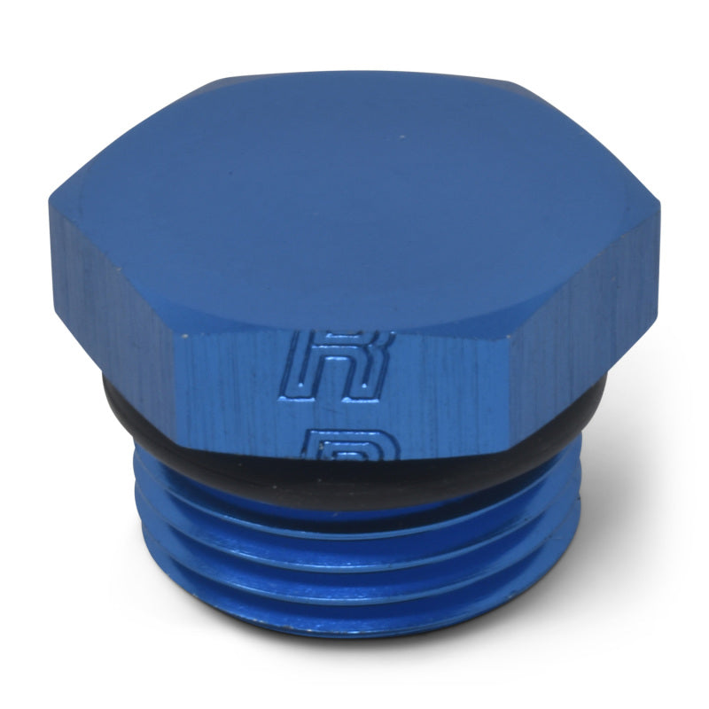 Russell Performance -6 AN Straight Thread Plug (Blue) -  Shop now at Performance Car Parts