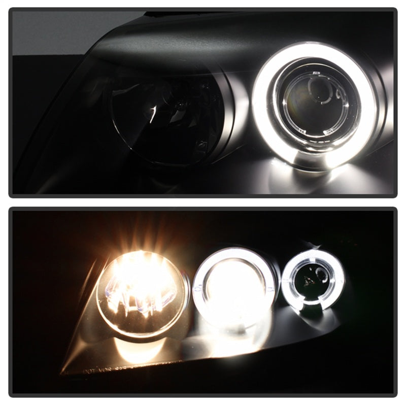Spyder Ford Mustang 99-04 Projector Headlights LED Halo Blk Smke PRO-YD-FM99-1PC-AM-BSM