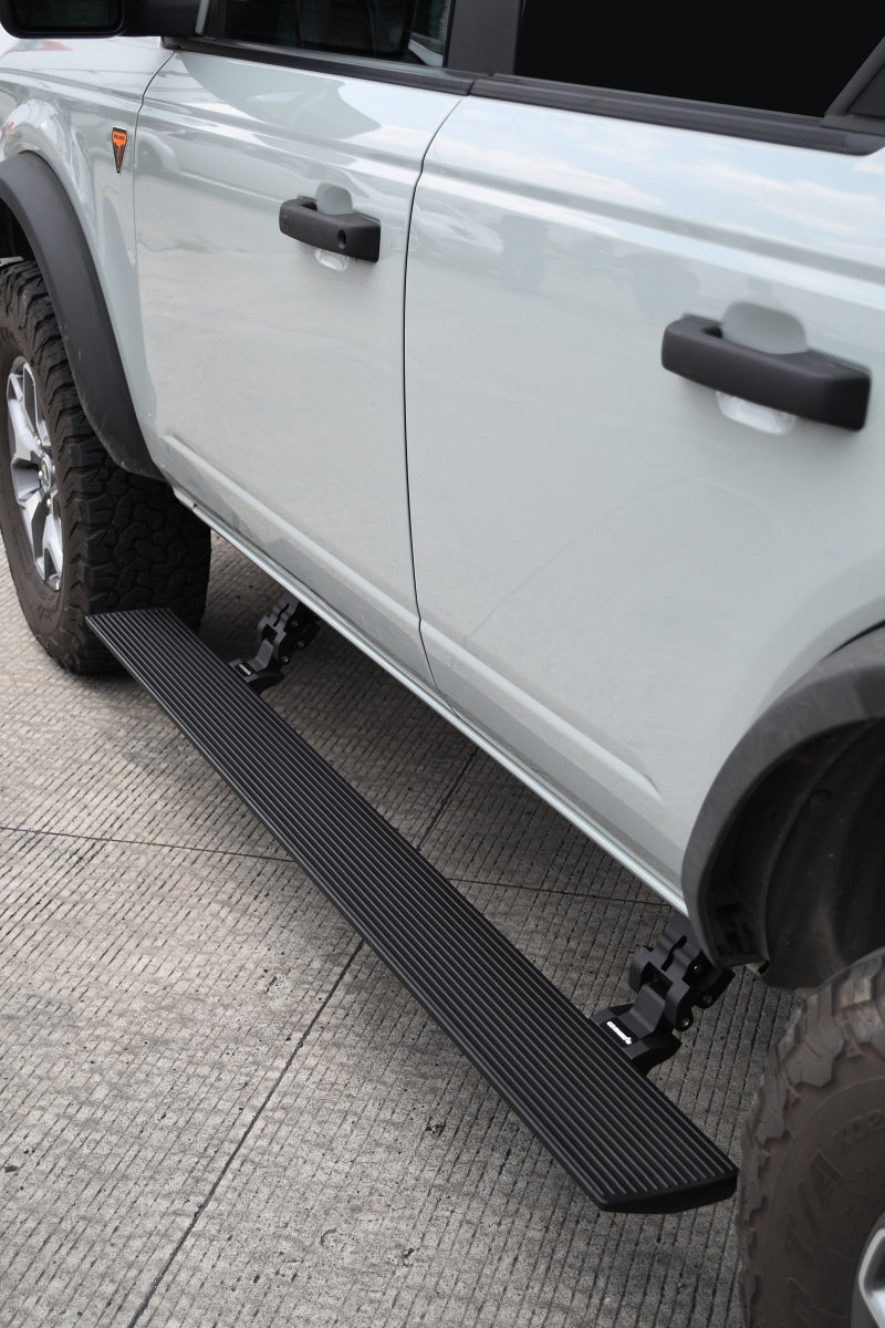Go Rhino 21-23 Ford Bronco 4dr E-BOARD E1 Electric Running Board Kit (No Drill) - Tex. Blk -  Shop now at Performance Car Parts