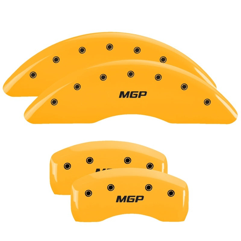 MGP 4 Caliper Covers Engraved Front & Rear MGP Yellow finish black ch -  Shop now at Performance Car Parts