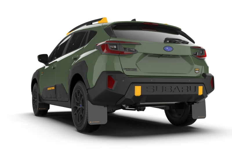 Rally Armor - 2024 Subaru Crosstrek (Wilderness Only) Black UR Mud Flap W/Grey Logo-No Drilling Req -  Shop now at Performance Car Parts