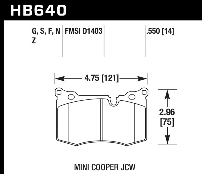 Hawk 14-15 Mini Cooper John Cooper Works Coupe HPS 5.0 Front Brake Pads -  Shop now at Performance Car Parts