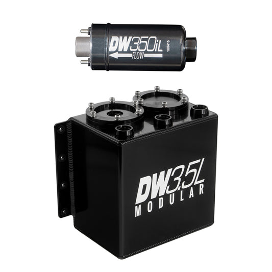 DeatschWerks 3.5L Modular Surge Tank (Incl. 1 DW350iL In-Line Fuel Pump)