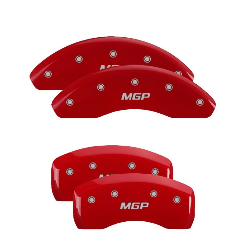 MGP 4 Caliper Covers Engraved Front & Rear Honda Red finish silver ch -  Shop now at Performance Car Parts