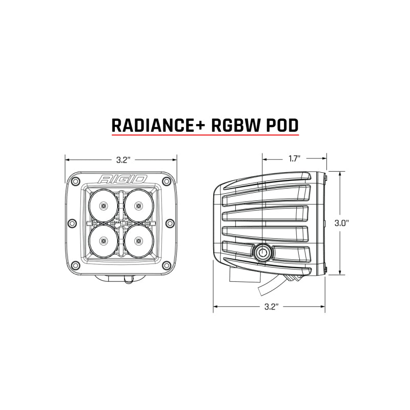 Rigid Industries Radiance+ Pod RGBW - Pair -  Shop now at Performance Car Parts