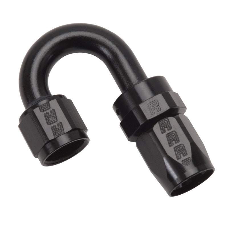 Russell Performance -8 AN Black 180 Degree Full Flow Swivel Hose End -  Shop now at Performance Car Parts