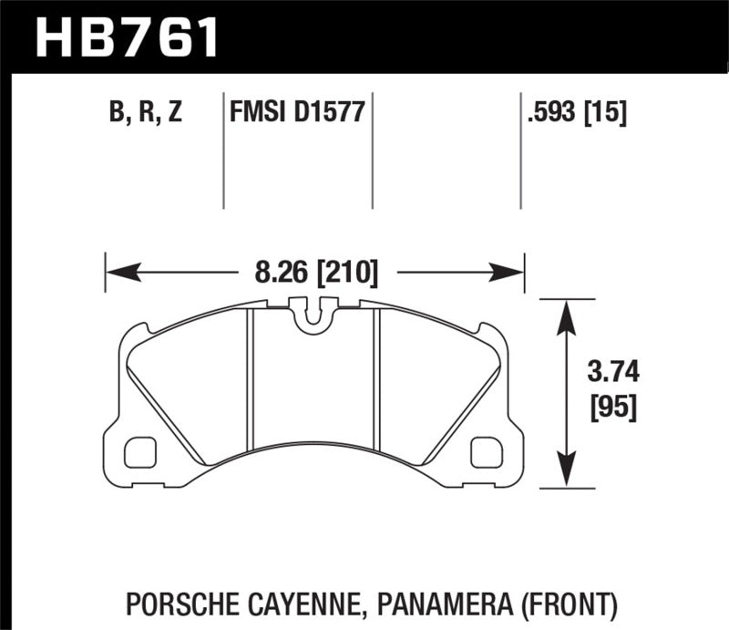 Hawk 10-13 Porsche Panamera / 12-15 Cayenne  Performance Ceramic Luxury & Touring Front Brake Pad -  Shop now at Performance Car Parts