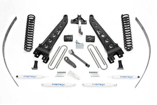 Fabtech 08-16 Ford F250 4WD w/o Factory Overload 8in Rad Arm Sys w/Coils & Perf Shks