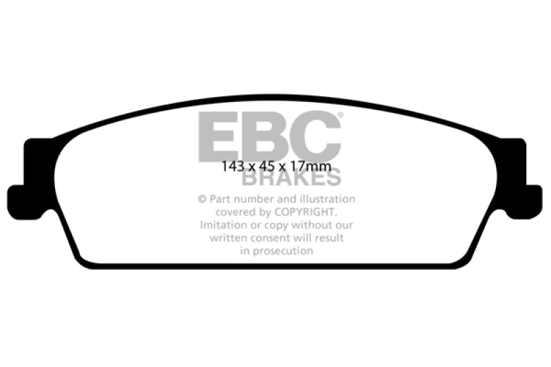 EBC 09-14 Cadillac Escalade 6.0 Hybrid Ultimax2 Rear Brake Pads -  Shop now at Performance Car Parts