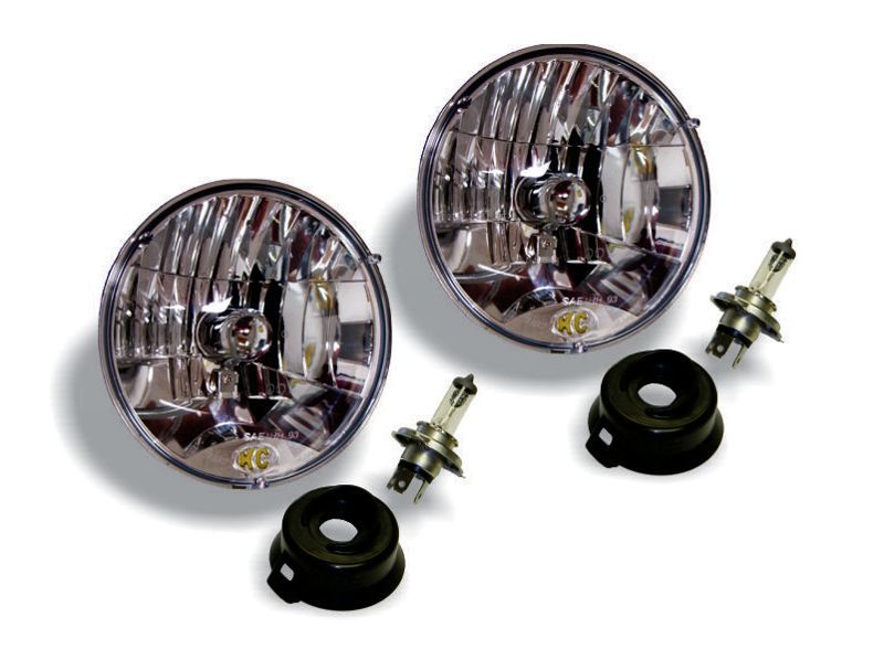 KC HiLiTES Universal/97-06 Jeep TJ 7in. Halogen H4 DOT Headlight 55/60w Lexan (Pair Pack System) -  Shop now at Performance Car Parts