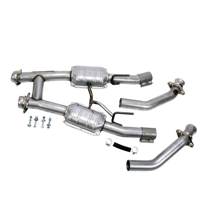 BBK 86-93 Mustang 5.0 High Flow H Pipe With Catalytic Converters - 2-1/2 - Performance Car Parts