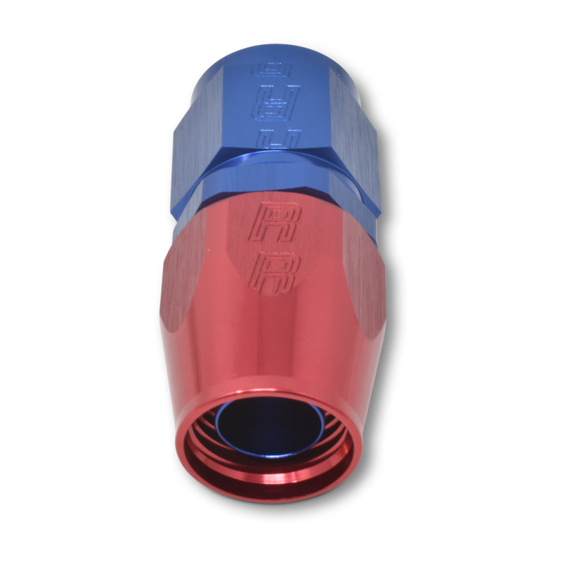 Russell Performance -6 AN Red/Blue Straight Full Flow Hose End -  Shop now at Performance Car Parts