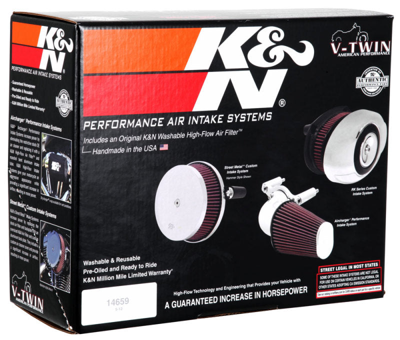 K&N 07-10 Harley Davidson XL Aircharger Performance Intake -  Shop now at Performance Car Parts