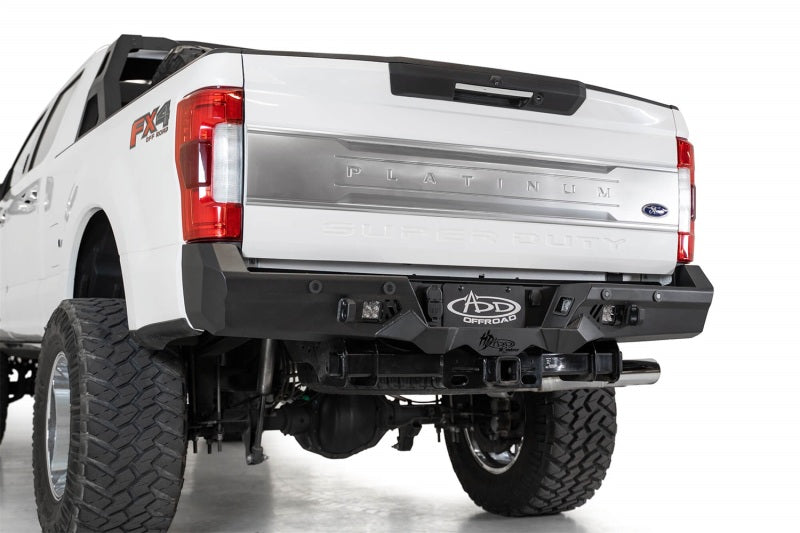 Addictive Desert Designs 17-20 Ford Super Duty Bomber HD Rear Bumper w/ Mounts For Cube Lights -  Shop now at Performance Car Parts