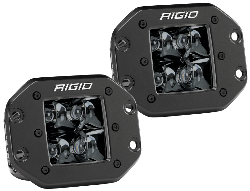 Rigid Industries D2 - Midnight Edition Flush Mount Spot Lights -  Shop now at Performance Car Parts