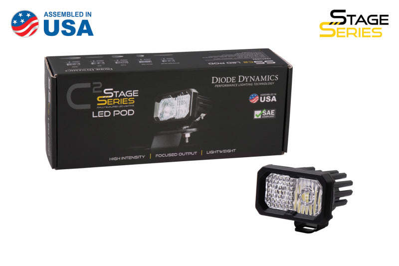 Diode Dynamics Stage Series 2 In LED Pod Pro - White Flood Standard WBL Each -  Shop now at Performance Car Parts