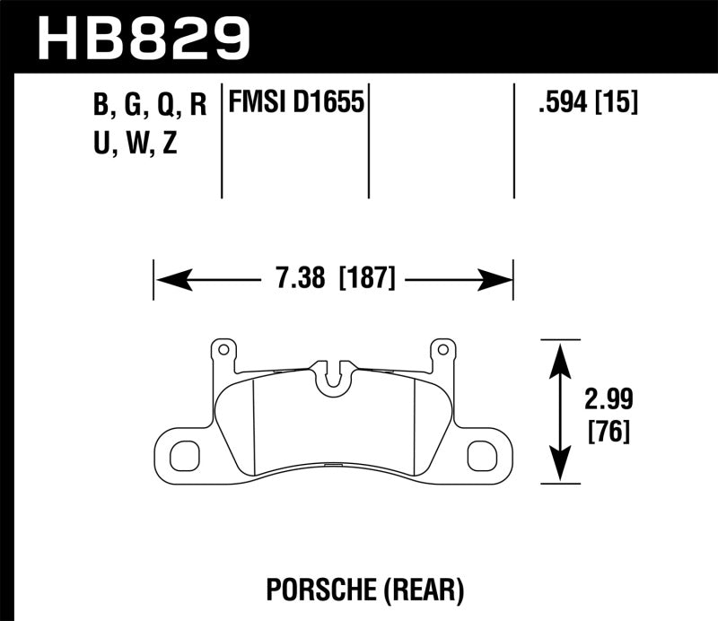 Hawk 12-17 Porsche 911 Performance Ceramic Street Rear Brake Pads -  Shop now at Performance Car Parts