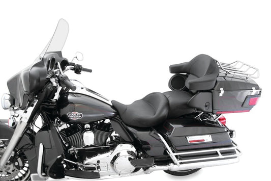 Mustang 08-21 Harley Electra Glide, Rd Glide, Rd King, Str Glide Super Touring 1PC Seat - Black