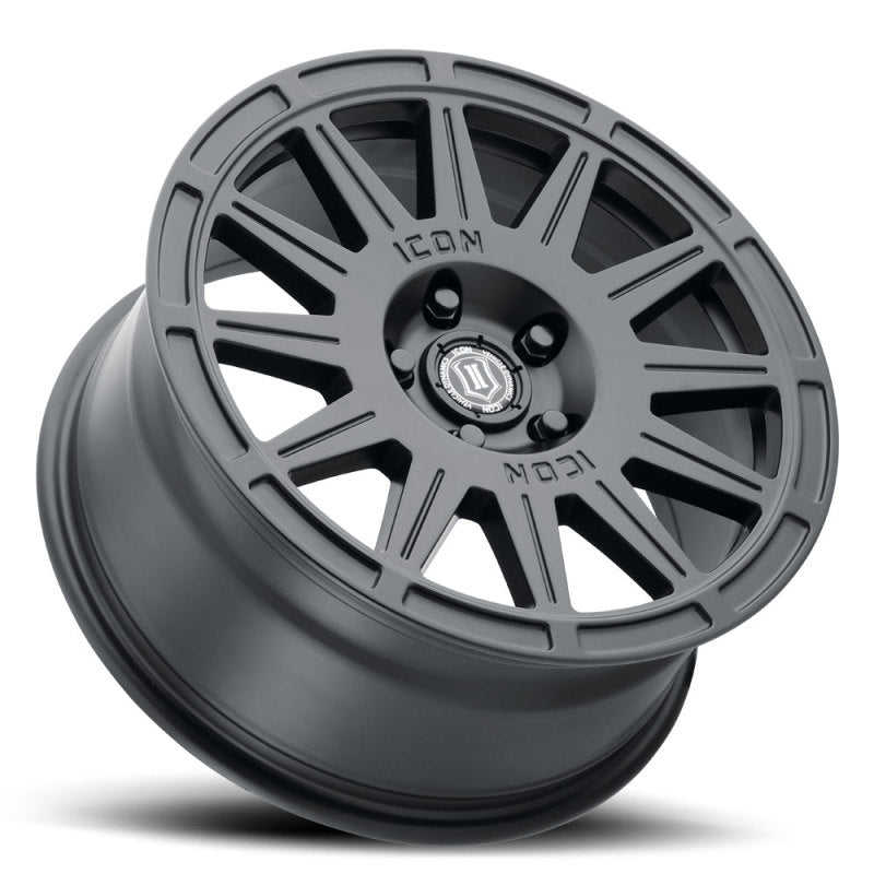 ICON Ricochet 17x8 5x100 38mm Offset 6in BS Satin Black Wheel -  Shop now at Performance Car Parts