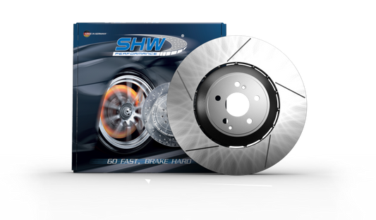SHW 18-21 Subaru WRX STI 2.5L Front Drilled-Slotted Lightweight Brake Rotor (26300VA000)