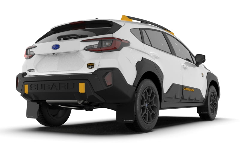 Rally Armor - 2024 Subaru Crosstrek (Wilderness Only) Black UR Mud Flap W/Red Logo - No Drilling Req -  Shop now at Performance Car Parts