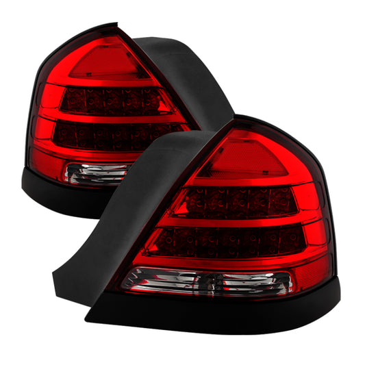 Xtune 98-11 Ford Crown Victoria LED Tail Lights -Red Clear ALT-JH-CVIC98-LED-PI-RC