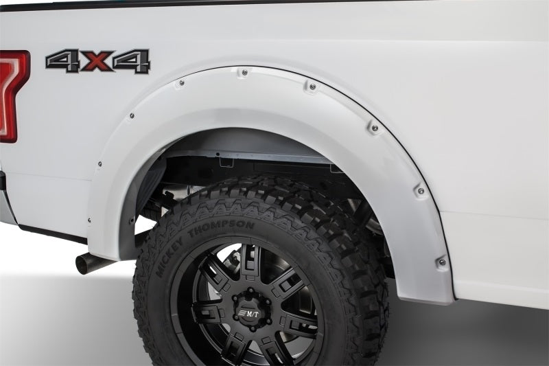 Bushwacker 16-17 Ford F-150 Styleside Pocket Style Flares 4pc 78.9/67.1/97.6in Bed - Oxford White -  Shop now at Performance Car Parts