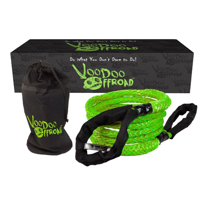 Voodoo Offroad 2.0 Santeria Series 7/8in x 20 ft Kinetic Recovery Rope with Rope Bag - Green -  Shop now at Performance Car Parts