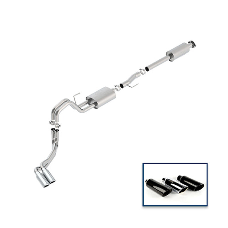 Ford Racing 15-18 F-150 5.0L Cat-Back Touring Exhaust System - Side Exit Chrome Tips -  Shop now at Performance Car Parts