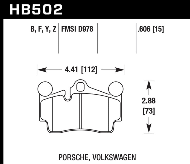 Hawk Porsche / Volkswagen HPS Street Rear Brake Pads -  Shop now at Performance Car Parts