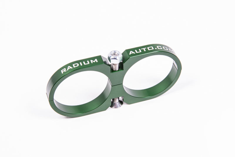 Radium Engineering 2-Piece Fuel Pump Clamp For Bosch 044 - Green W/ Logo -  Shop now at Performance Car Parts
