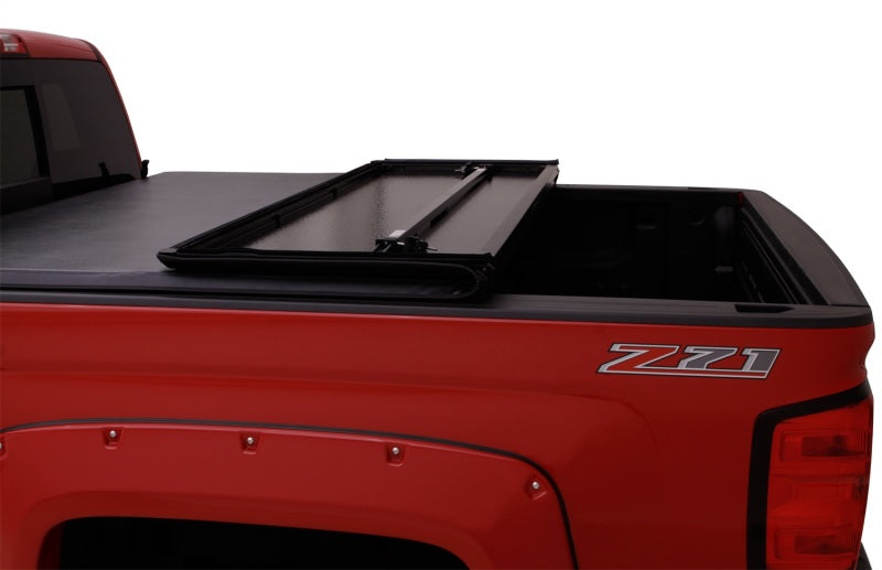 Lund 05-15 Toyota Tacoma Fleetside (6ft. Bed) Hard Fold Tonneau Cover - Black -  Shop now at Performance Car Parts