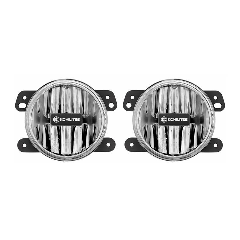 KC HiLiTES 10-18 Jeep JK 4in. Gravity G4 LED Light 10w SAE/ECE Clear Fog Beam (Pair Pack System) -  Shop now at Performance Car Parts