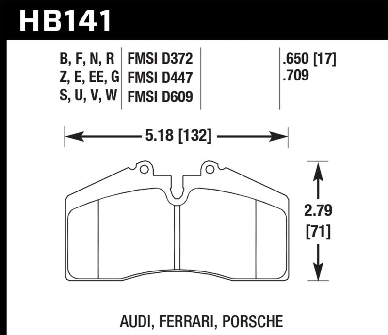 Hawk 1986-1991 Porsche 928 CS HPS 5.0 Front Brake Pads -  Shop now at Performance Car Parts