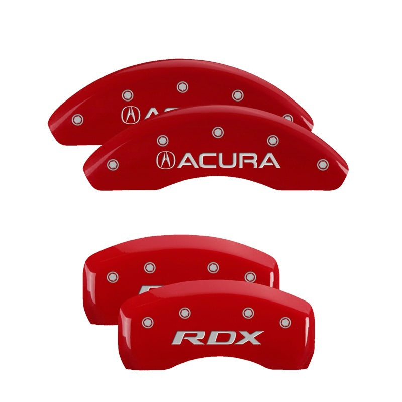 MGP 4 Caliper Covers Front Acura Rear RDX Red Finish Silver Characters (Req 18in+ Wheel) -  Shop now at Performance Car Parts