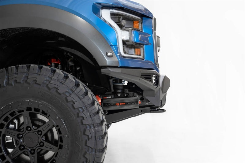 Addictive Desert Designs 17-20 Ford F-150 Raptor Bomber Front Bumper w/ 4 Rigid 360 6in Round Mounts -  Shop now at Performance Car Parts