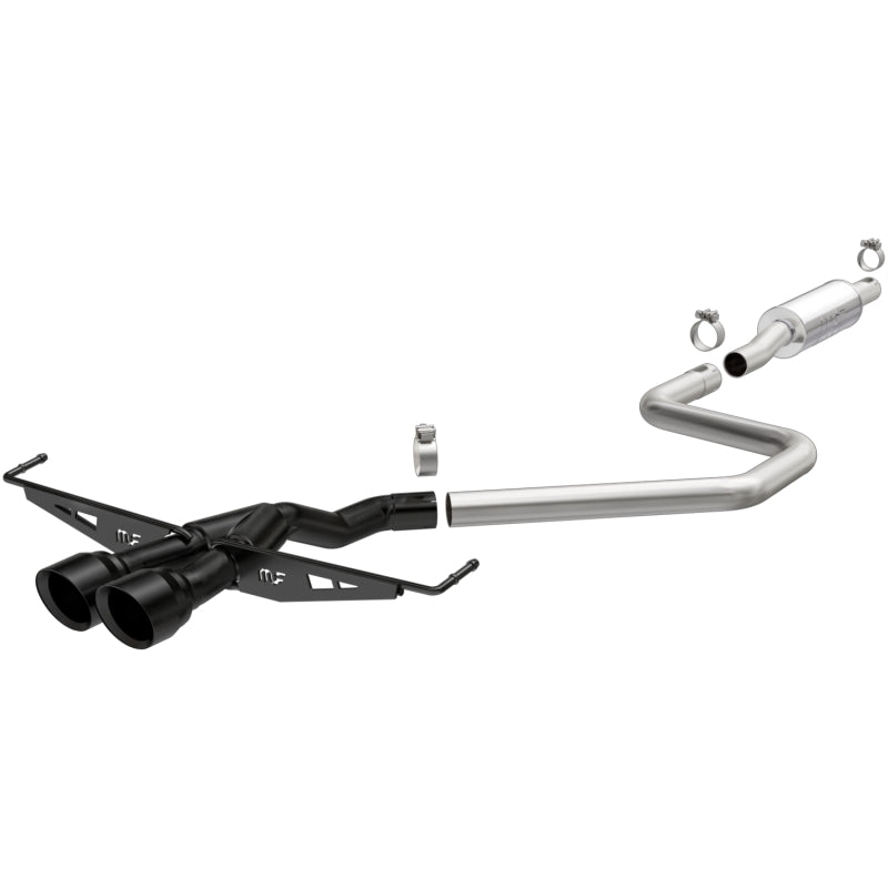 MagnaFlow 2019 Hyundai Veloster 1.6L 2.5in Center Exit Stainless Steel Cat-Back Exhaust w/Blk Tips -  Shop now at Performance Car Parts