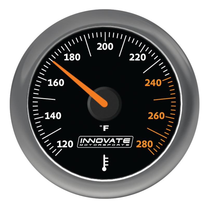 Innovate MTX Analog Oil/Water Temp Gauge Kit - Black Dial -  Shop now at Performance Car Parts