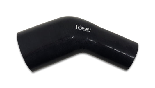 Vibrant 2.25in ID x 2.50in ID Gloss Black Silicone 45 Degree Transition Elbow -  Shop now at Performance Car Parts