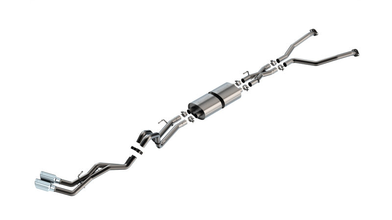Borla 22-24 Toyota Tundra 3.4L V6 (Inc. Hybrid) Ext. Cab/STD Bed/145.7in WB S-Type Cat-Back - Chrome -  Shop now at Performance Car Parts